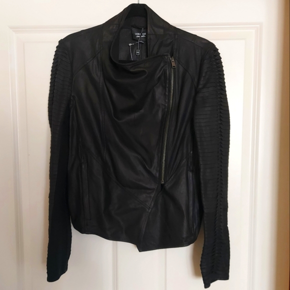 LAMARQUE New Brenda Leather Moto Jacket - Medium - Picture 3 of 10